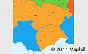 Political Simple Map of Xanthi