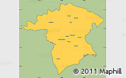 Savanna Style Simple Map of Xanthi, cropped outside