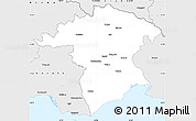 Silver Style Simple Map of Xanthi
