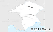 Silver Style Simple Map of Xanthi, single color outside