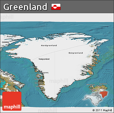 Satellite 3D Map of Greenland