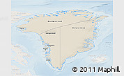 Shaded Relief 3D Map of Greenland, lighten