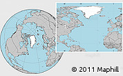 Blank Location Map of Greenland, gray outside