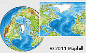 Blank Location Map of Greenland, physical outside