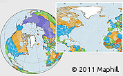 Blank Location Map of Greenland, political outside