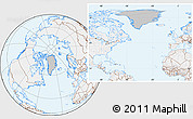 Gray Location Map of Greenland, lighten