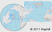 Gray Location Map of Greenland, lighten, semi-desaturated, land only