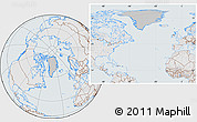 Gray Location Map of Greenland, lighten, semi-desaturated