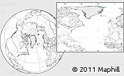 Satellite Location Map of Greenland, blank outside