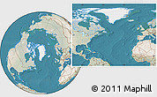 Satellite Location Map of Greenland, lighten, land only