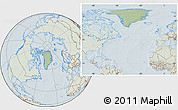 Savanna Style Location Map of Greenland, lighten, hill shading