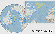Savanna Style Location Map of Greenland, lighten, semi-desaturated, land only, hill shading