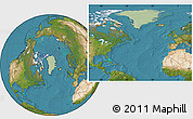 Savanna Style Location Map of Greenland, satellite outside, hill shading