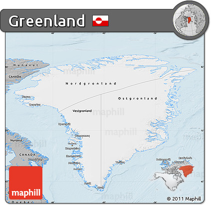 Gray Map of Greenland