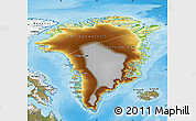 Physical Map of Greenland, satellite outside, shaded relief sea