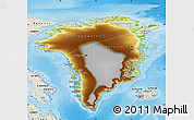 Physical Map of Greenland, shaded relief outside