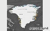 Satellite Map of Greenland, darken, desaturated
