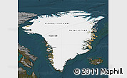 Satellite Map of Greenland, darken