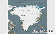 Satellite Map of Greenland, semi-desaturated