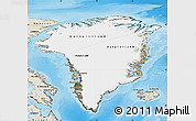 Satellite Map of Greenland, shaded relief outside