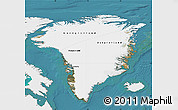 Satellite Map of Greenland, single color outside