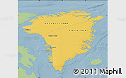 Savanna Style Map of Greenland, single color outside