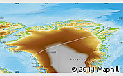 Physical Map of Nordgronland