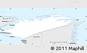 Silver Style Simple Map of Nordgronland