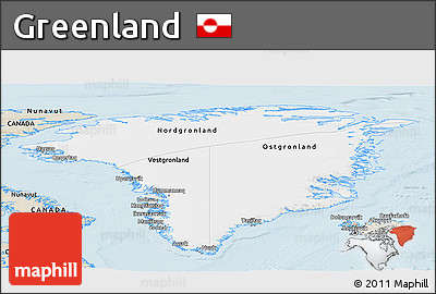 Classic Style Panoramic Map of Greenland