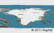 Satellite Panoramic Map of Greenland, darken, desaturated, land only
