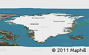 Satellite Panoramic Map of Greenland, darken, land only