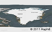 Satellite Panoramic Map of Greenland, darken, semi-desaturated