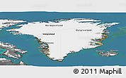 Satellite Panoramic Map of Greenland, desaturated, land only