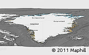 Satellite Panoramic Map of Greenland, desaturated