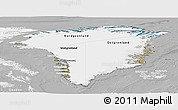 Satellite Panoramic Map of Greenland, lighten, desaturated