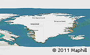 Satellite Panoramic Map of Greenland, lighten, land only