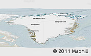 Satellite Panoramic Map of Greenland, lighten