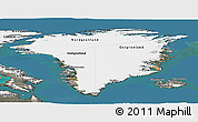 Satellite Panoramic Map of Greenland, semi-desaturated, land only