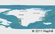 Satellite Panoramic Map of Greenland, single color outside