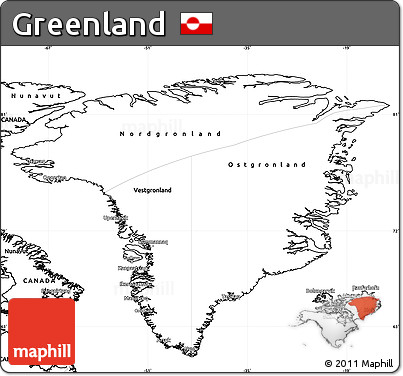 Blank Simple Map of Greenland