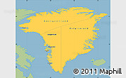 Savanna Style Simple Map of Greenland, single color outside