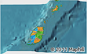 Political 3D Map of Grenada, satellite outside