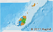 Political 3D Map of Grenada, single color outside