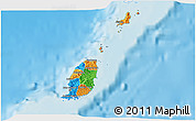 Political 3D Map of Grenada, single color outside, shaded relief sea