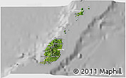 Satellite 3D Map of Grenada, lighten, desaturated