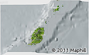 Satellite 3D Map of Grenada, lighten, semi-desaturated