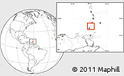 Blank Location Map of Carriacou, within the entire country