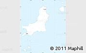 Silver Style Simple Map of Carriacou, single color outside