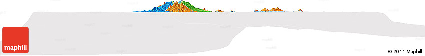 Political Horizon Map of Grenada, cropped outside
