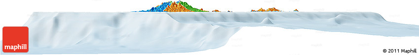 Political Horizon Map of Grenada, lighten